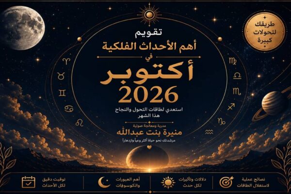 تقويم الفلكي الشهري اكتوبر 2026